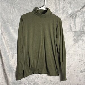 J. Crew top turtleneck top sage‎ Green cotton blend